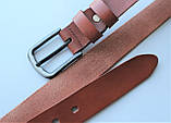 Жіночий шкіряний ремінь "Aspide" коричневий, фото 4