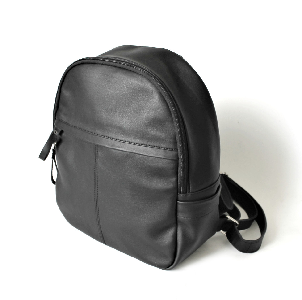 Жіночий шкіряний рюкзак міський "Pesca" чорний, фото 1