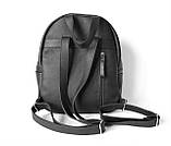 Жіночий шкіряний рюкзак міський "Pesca" чорний, фото 2