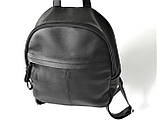 Жіночий шкіряний рюкзак міський "Pesca" чорний, фото 7