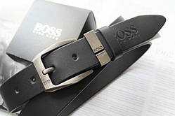Чоловічий шкіряний ремінь Hugo Boss у коробці