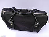 Стильна дорожня сумка "Nylon" кордура+натуральна шкіра, фото 7