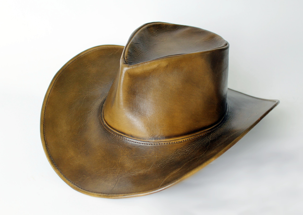 Ковбойський шкіряний капелюх ручної роботи, фото 1