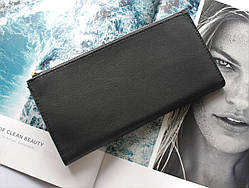 Жіночий шкіряний гаманець чорний