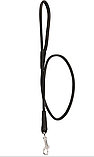 Круглий шкіряний поводок для собаки "Lockdog" довжина 1.2 м чорний, фото 3