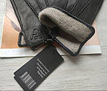 Чоловічі шкіряні рукавички з оленячої шкіри, Румунія підкладка вовняна вязка, фото 4