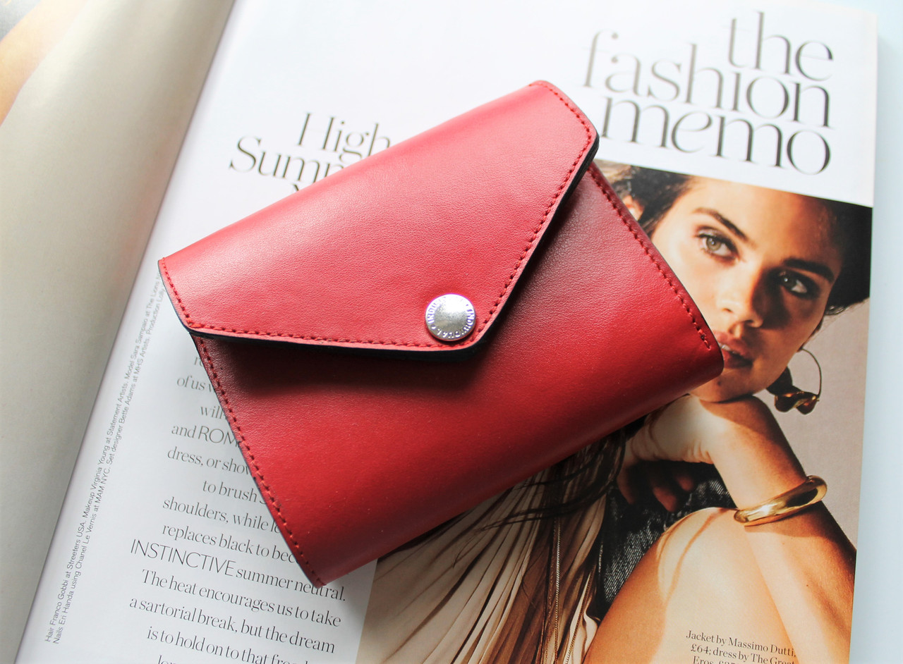 Жіночий шкіряний гаманець "Fragola" червоний, фото 1