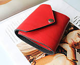 Жіночий шкіряний гаманець "Fragola" червоний, фото 2
