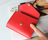 Жіночий шкіряний гаманець "Fragola" червоний, фото 3