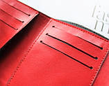 Жіночий шкіряний гаманець "Fragola" червоний, фото 10