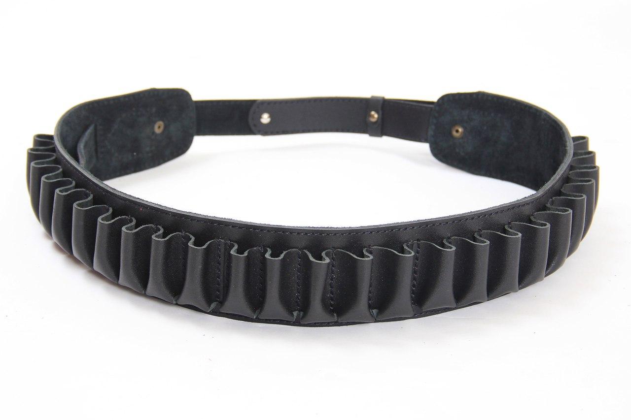 Патронташ "Bandoliera_04" відкритий з натуральної шкіри на 20 патронів 12 калібру, фото 1