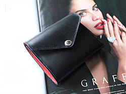 Жіночий гаманець з натуральної шкіри "Ossidiana" чорний