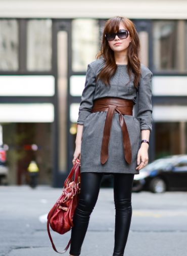 Жіночий пояс кушак коричневий широкий, фото 1