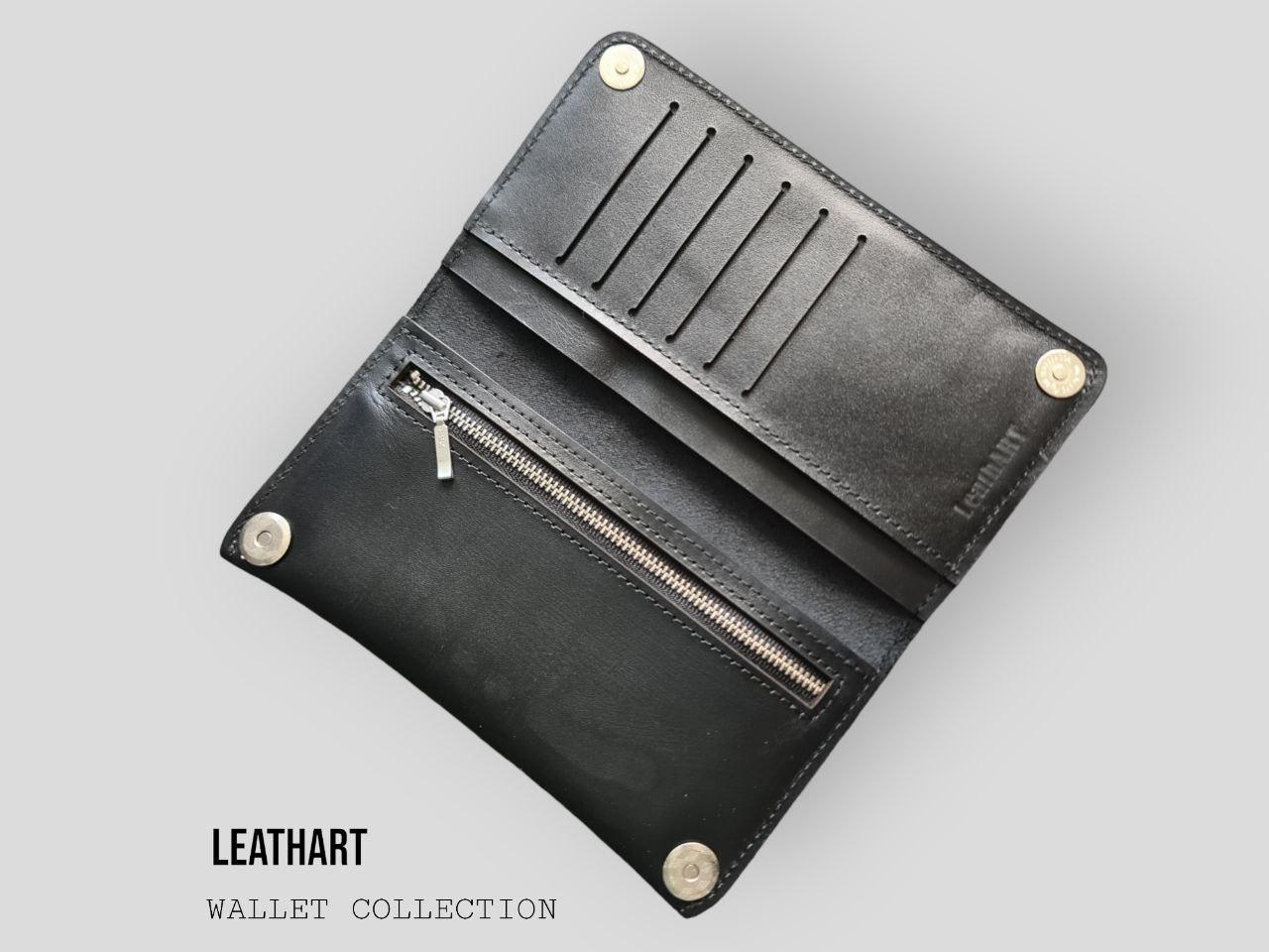 Чоловічий гаманець із натуральної шкіри "Nero" black, фото 1