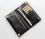 Чоловічий гаманець із натуральної шкіри "Nero" black, фото 2