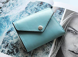 Жіночий шкіряний гаманець "Topazio" блакитний