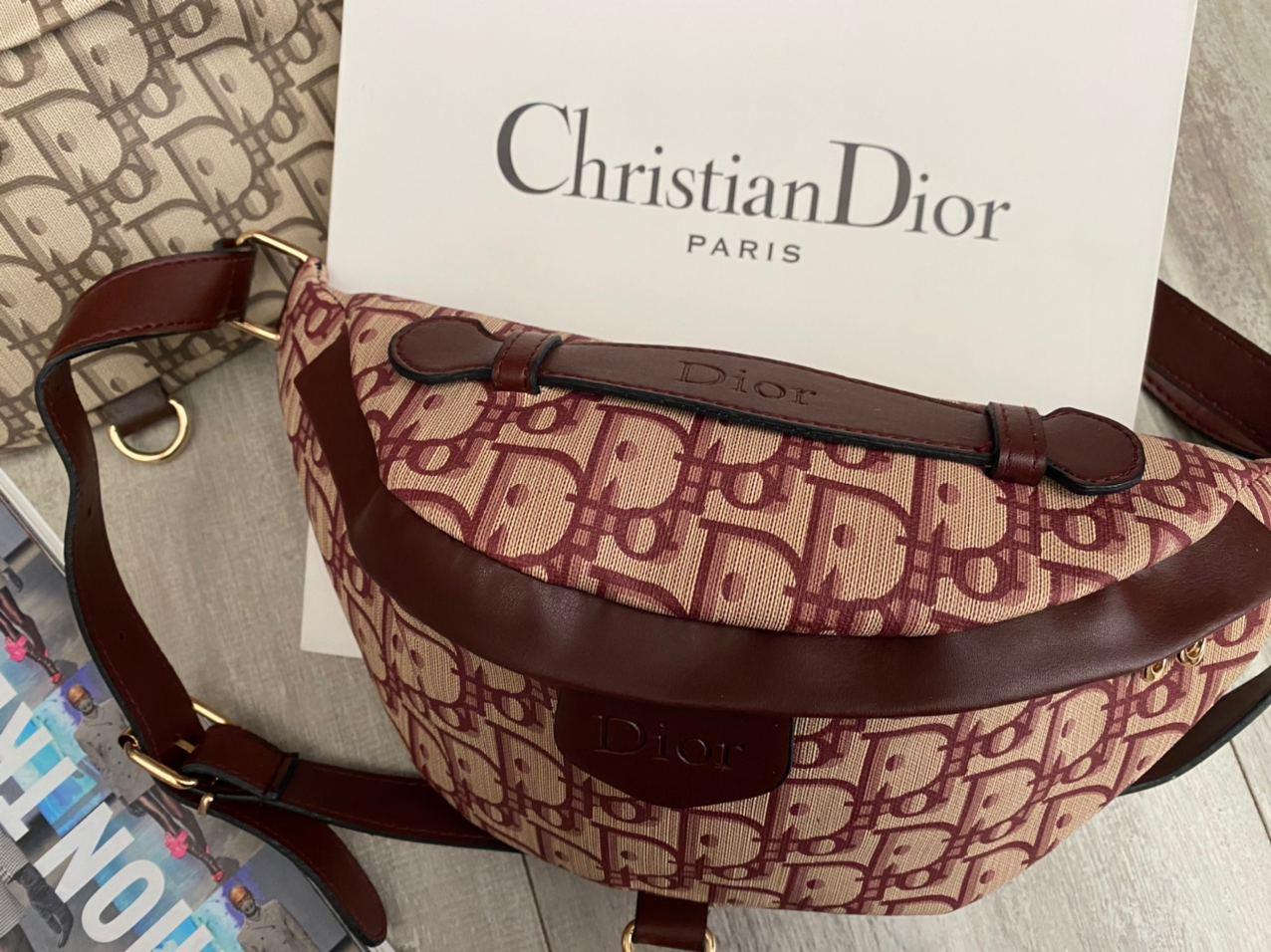 Сумка Dior Bumbag червона, фото 1