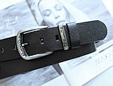 Шкіряний ремінь Massimo чорний унісекс, фото 4