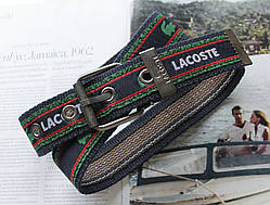 Чоловічий тканинний ремінь LACOSTE темно-синій