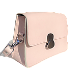 Жіноча шкіряна сумка "Saffiano" пудра, фото 2