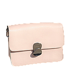 Жіноча шкіряна сумка "Saffiano" пудра, фото 3