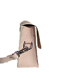 Жіноча шкіряна сумка "Saffiano" пудра, фото 4