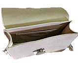 Жіноча шкіряна сумка "Saffiano" пудра, фото 6