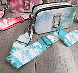 Сумка через плече Snapshot з принтом тай-дай blue, фото 7