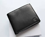 Чоловічий шкіряний гаманець Philipp Plein чорний, фото 2