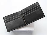 Чоловічий шкіряний гаманець Philipp Plein чорний, фото 4