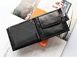 Чоловічий шкіряний гаманець LV чорний, фото 8