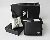 Чоловічий подарунковий набір: годинник і гаманець Armani silver&black, фото 10