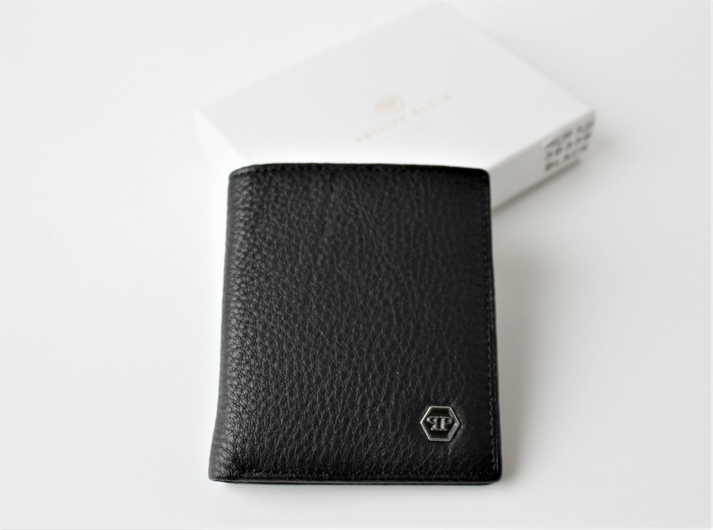 Чоловічий компактний гаманець Philipp Plein black, фото 1