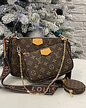 Сумка 3в1 louis vuitton multi pochette brown, фото 2