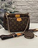 Сумка 3в1 louis vuitton multi pochette brown, фото 5