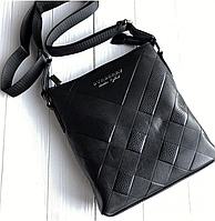 Чоловіча шкіряна сумка месенджер Burberry black