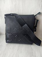 Чоловіча шкіряна сумка Burberry чорна