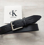 Чоловічий подарунковий набір Calvin Klein шкіряний ремінь і гаманець, фото 7