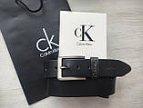 Чоловічий подарунковий набір Calvin Klein шкіряний ремінь і гаманець, фото 5