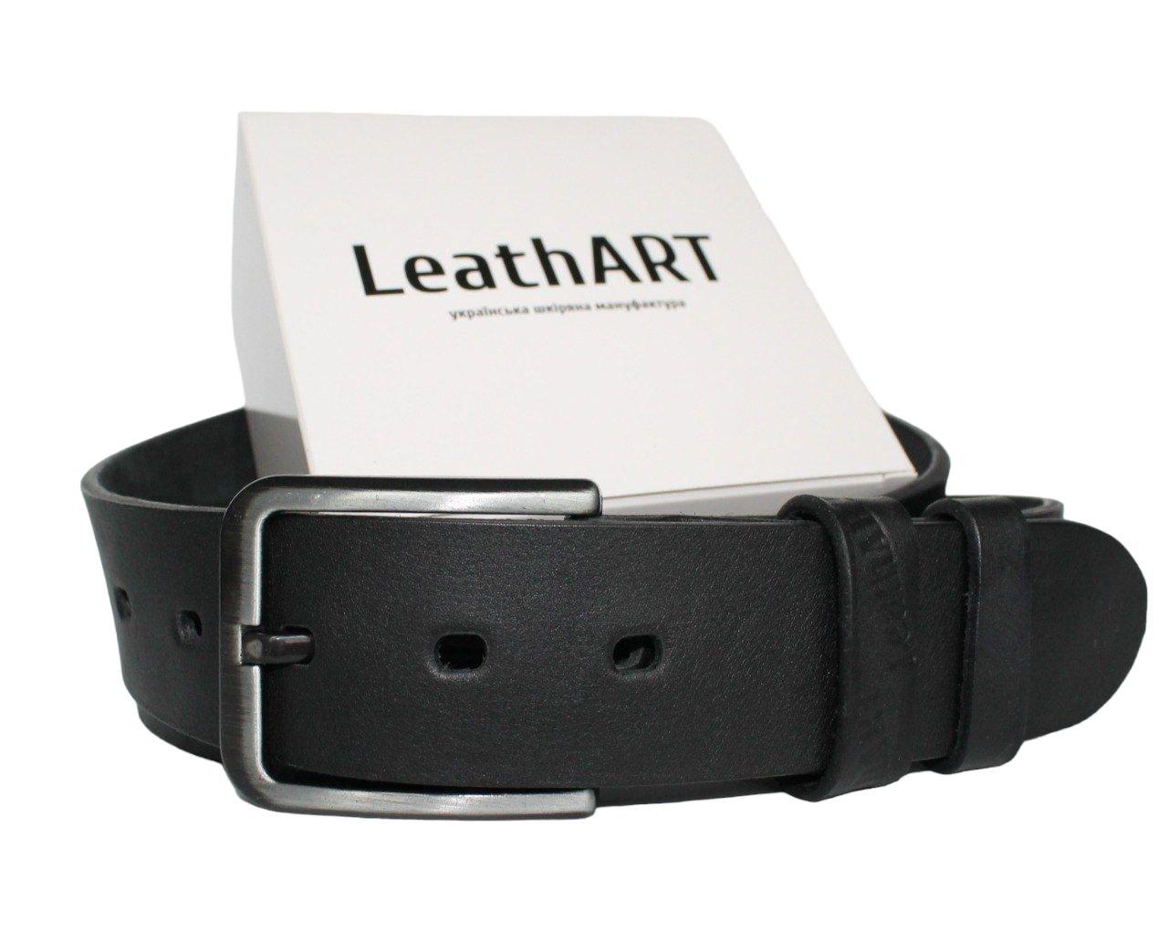 Чоловічий шкіряний ремінь "Intrigo" чорний, фото 1