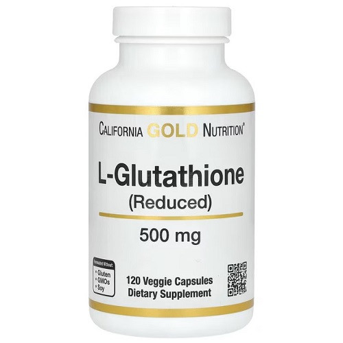 Амінокислоти California Gold Nutrition L-Glutathione 500 mg (120 капсул.), фото 1