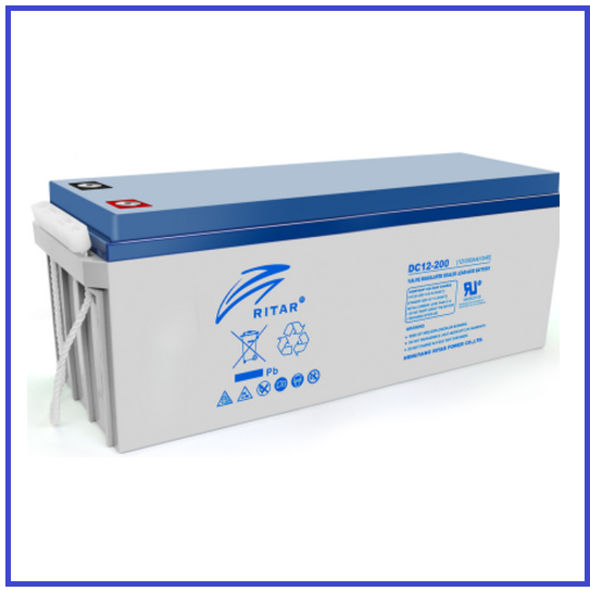 Акумуляторна батарея RITAR AGM DC12-200 12V 200Ah (522х240х224)