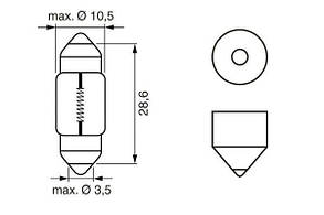 Автолампа C10W 12V 10W (31mm) КОРОТКІ