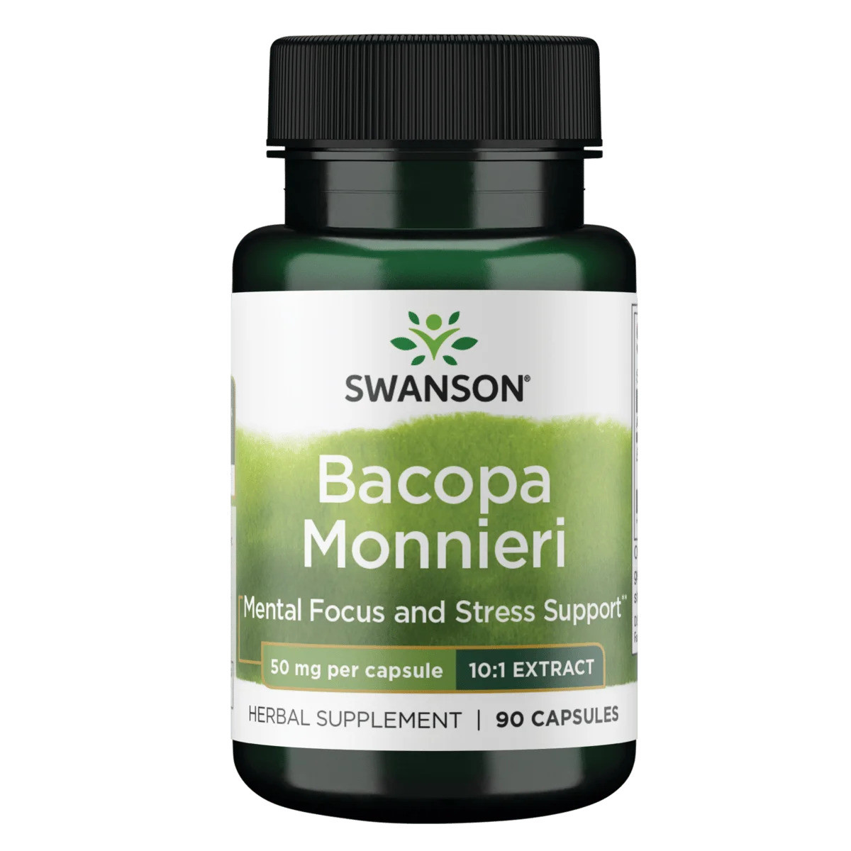 Екстракт бакопи Swanson Bacopa Monnieri 10:1 Extract 50 mg 90 caps