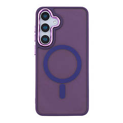 Чохол TPU+PC Space Magnetic Color with Magsafe для Samsung Galaxy S25+ 5G (S936) Колір Dark Purple