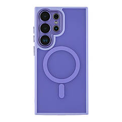 Чохол TPU+PC Magnetic Matte Camera Lens with Magsafe для Samsung Galaxy S25+ 5G (S936) Колір Purple