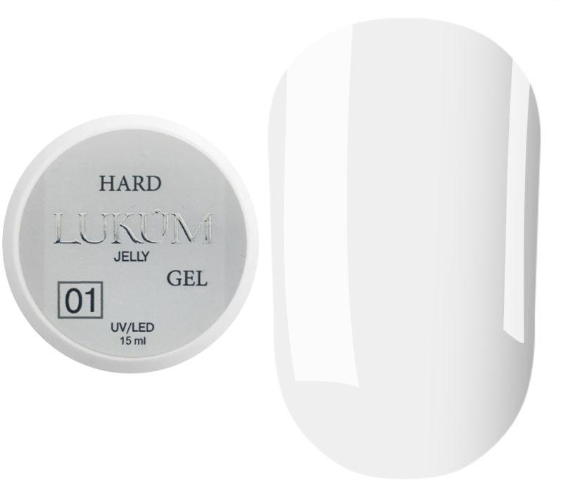 Гель для нарощування нігтів моделюючий Lukum Hard Jelly Gel №01 15 мл, фото 1