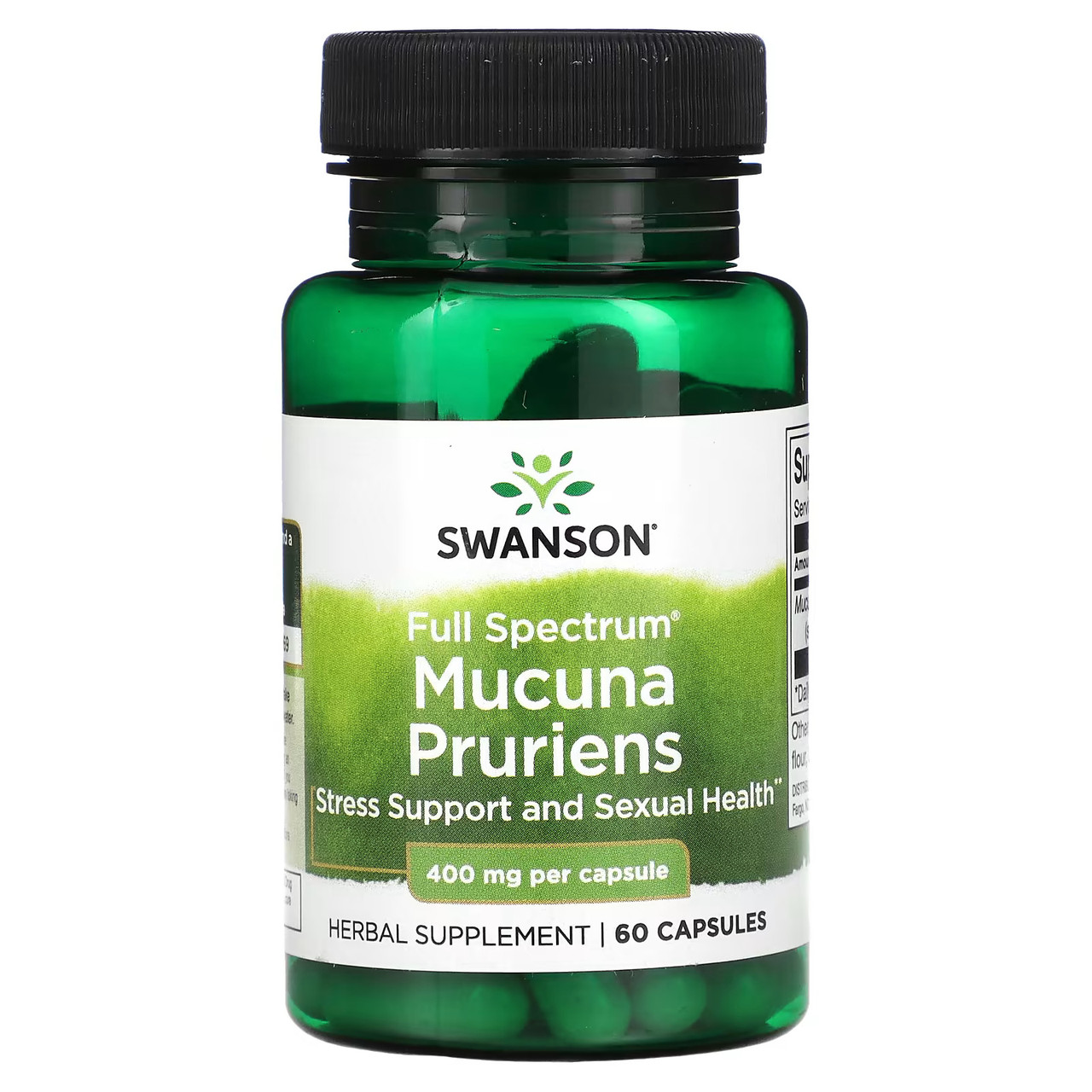 Мукуна пекуча Swanson Full Spectrum Mucuna Pruriens 400 mg 60 caps