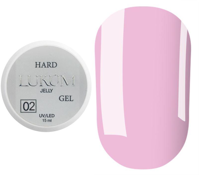 Гель для нарощування нігтів моделюючий Lukum Hard Jelly Gel №02 15 мл
