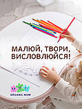 Комплект ростущі столик та стульчик "Мультиплей" рожевий роуз + подушка + фломастери, фото 5